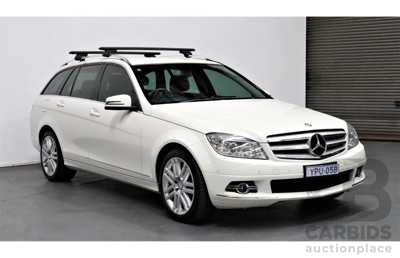 4/2009 Mercedes-Benz C220 CDI Classic W204 4d Wagon White 2.1L Turbo Diesel