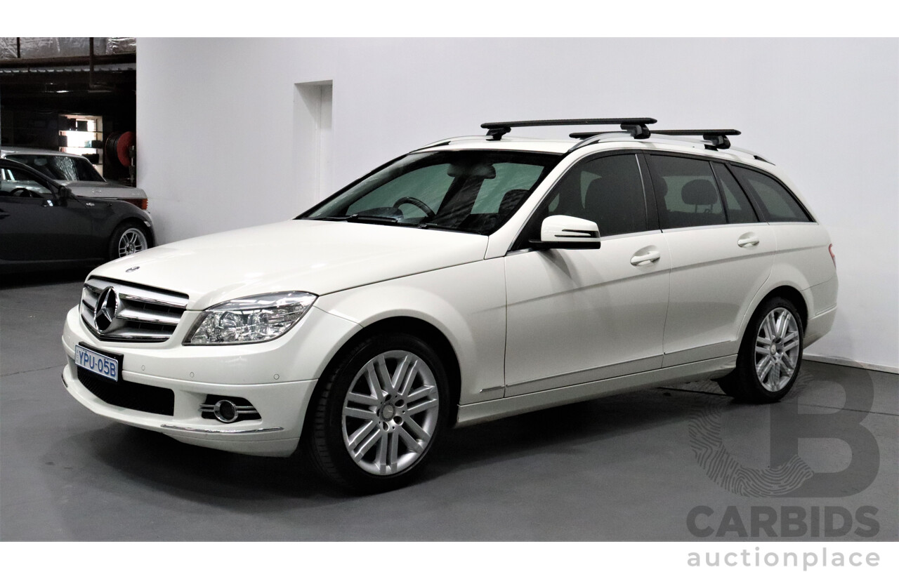 4/2009 Mercedes-Benz C220 CDI Classic W204 4d Wagon White 2.1L Turbo Diesel