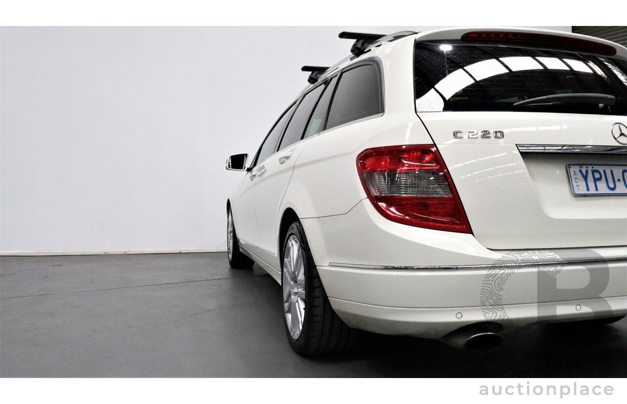 4/2009 Mercedes-Benz C220 CDI Classic W204 4d Wagon White 2.1L Turbo Diesel