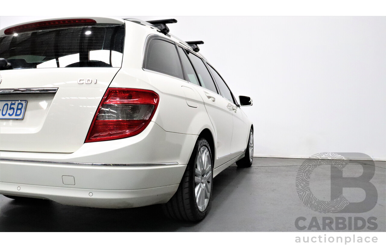 4/2009 Mercedes-Benz C220 CDI Classic W204 4d Wagon White 2.1L Turbo Diesel