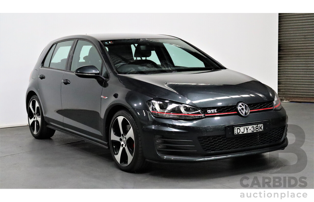 10/2016 Volkswagen Golf GTi AU MY16 5d Hatchback Grey 2.0L Turbo