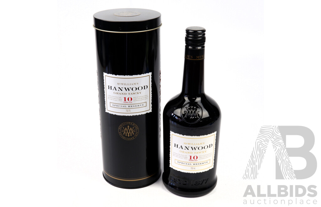 McWilliams Hanwood 10 Year Old Special Reserve Grand Tawny Port 750ml in Presentation Tin