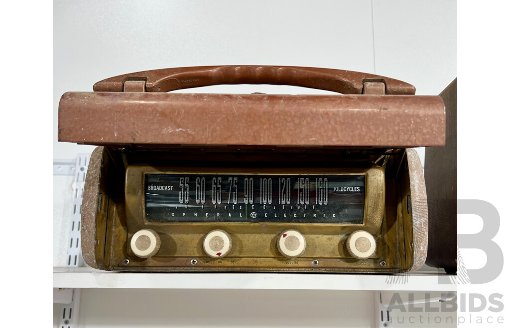 Four Vintage Radios Including Democrat, Astor, AWA Transistor Eight and GE