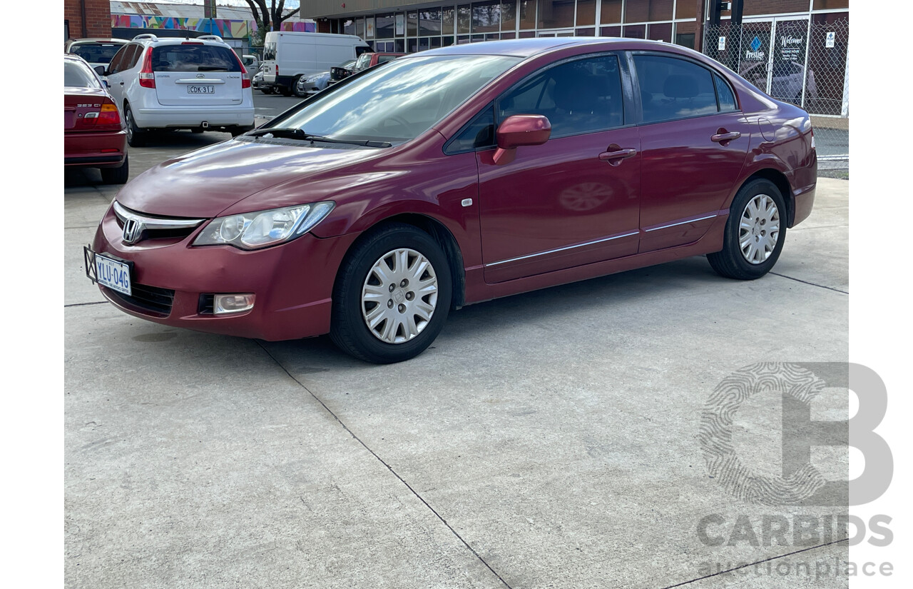 10/2007 Honda Civic VTi MY07 4d Sedan Maroon 1.8L