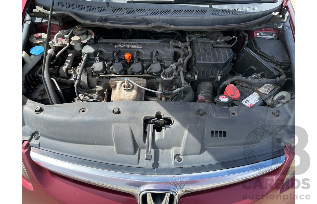 10/2007 Honda Civic VTi MY07 4d Sedan Maroon 1.8L