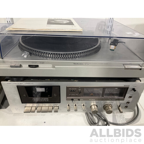 Bulk Lot for Parts - Technics SL-B303 Turntable System, JVC L-F41 Fully Automatic Direct Drive System, Technics SL-D2 Direct Drive Automatic Turntable System and Stereo Cassette Deck Luxman K-5
