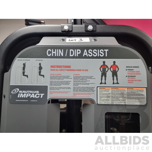 Nautilus Impact Chin/Dip Assist Pin Loaded Machine - Commercial Grade