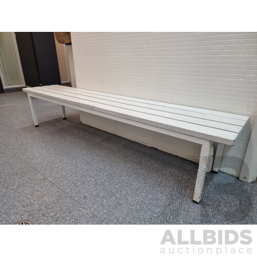 Steel Framed Timber Slat Bench