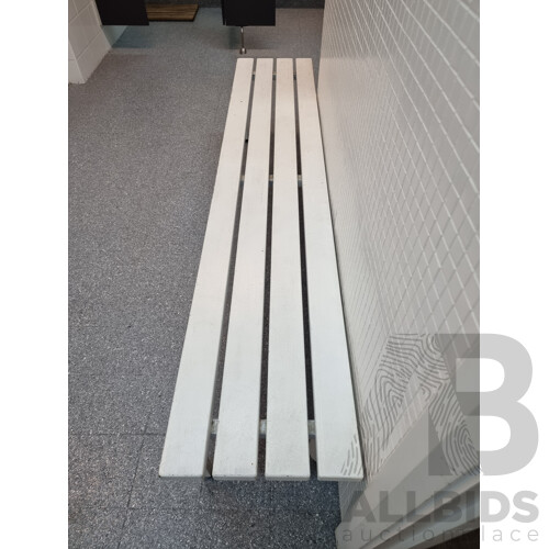 Steel Framed Timber Slat Bench