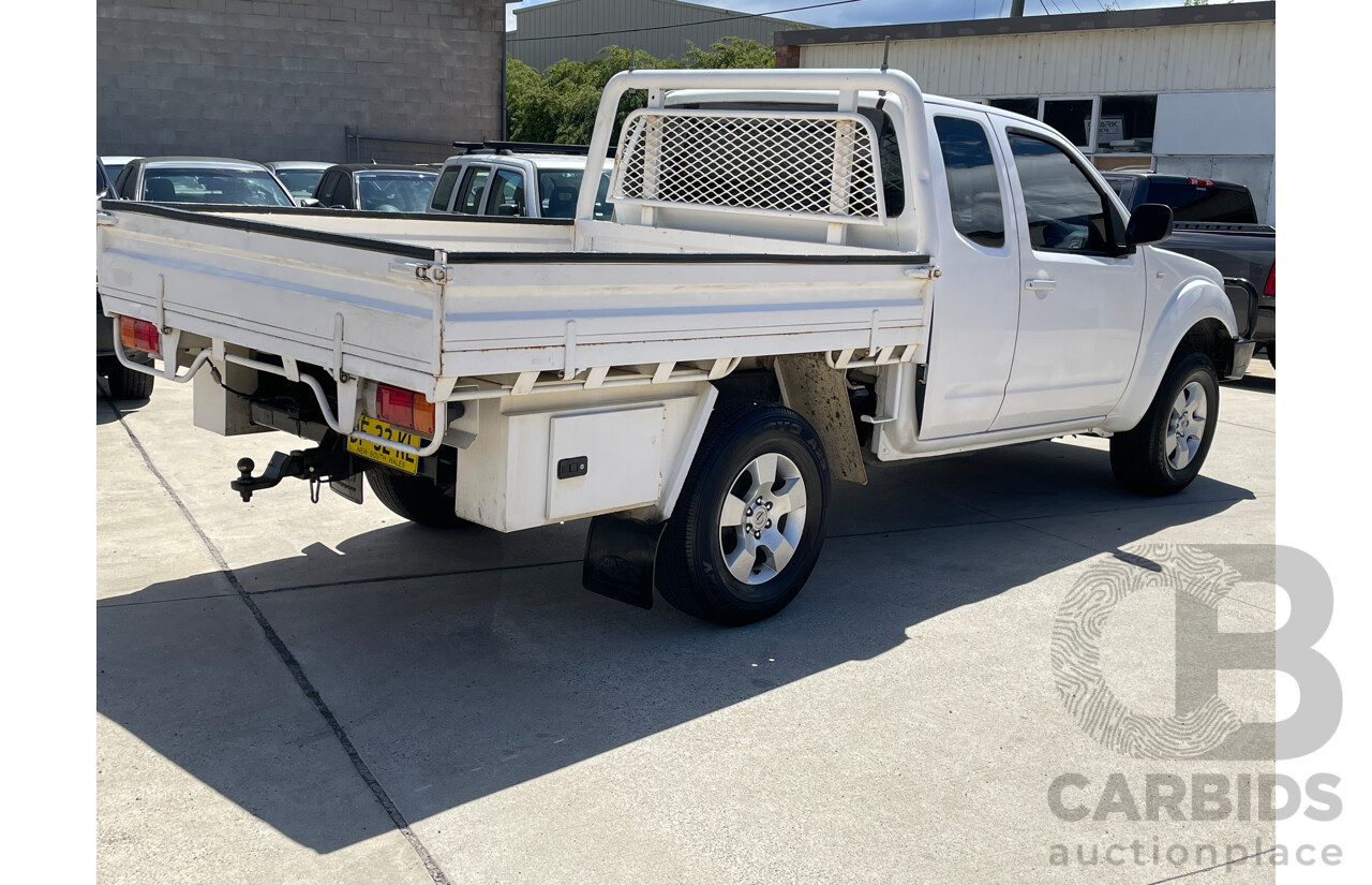 2/2010 Nissan Navara RX (4x4) D40 King C/Chas White 2.5L