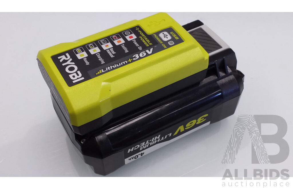 Ryobi 36 Volt Lithium Hi-Tech Battery With Charger