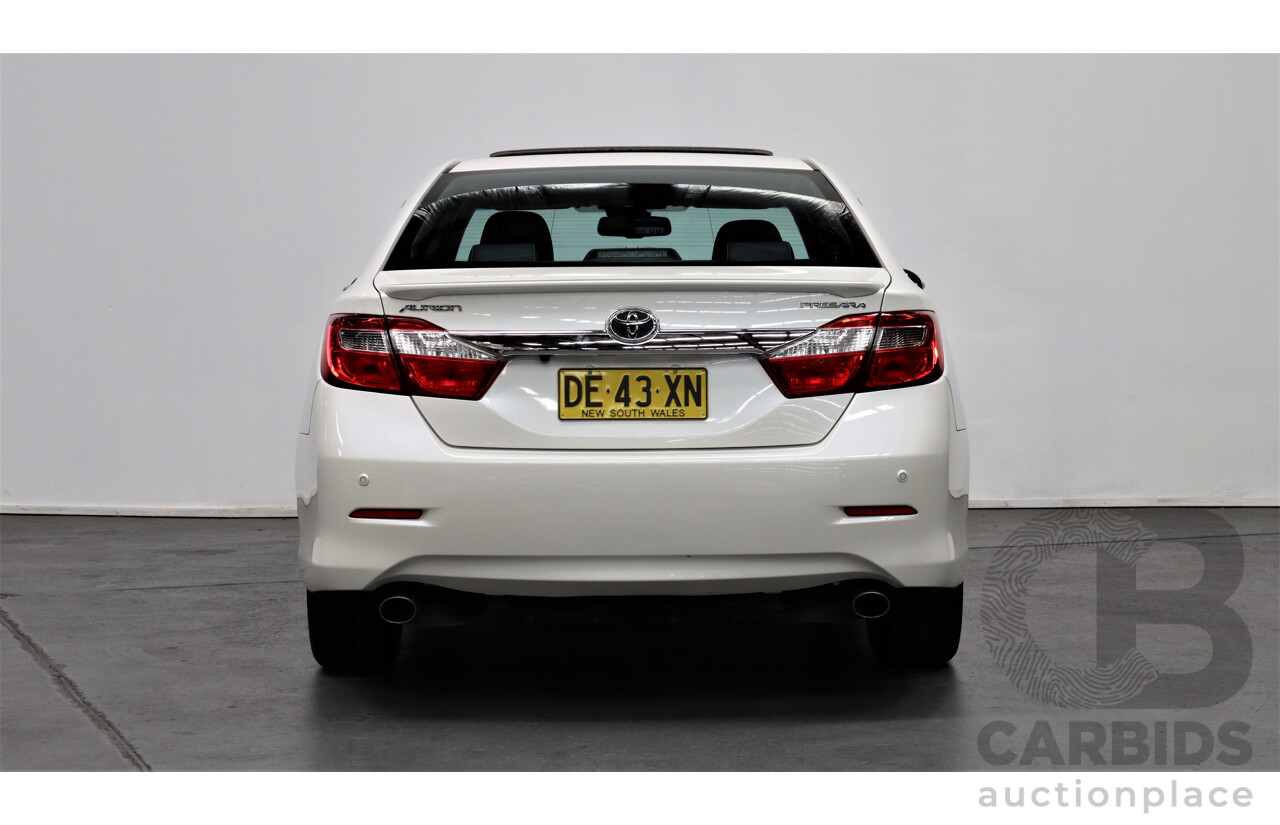 6/2015 Toyota Aurion Presara GSV50R MY15 4d Sedan White 3.5L V6