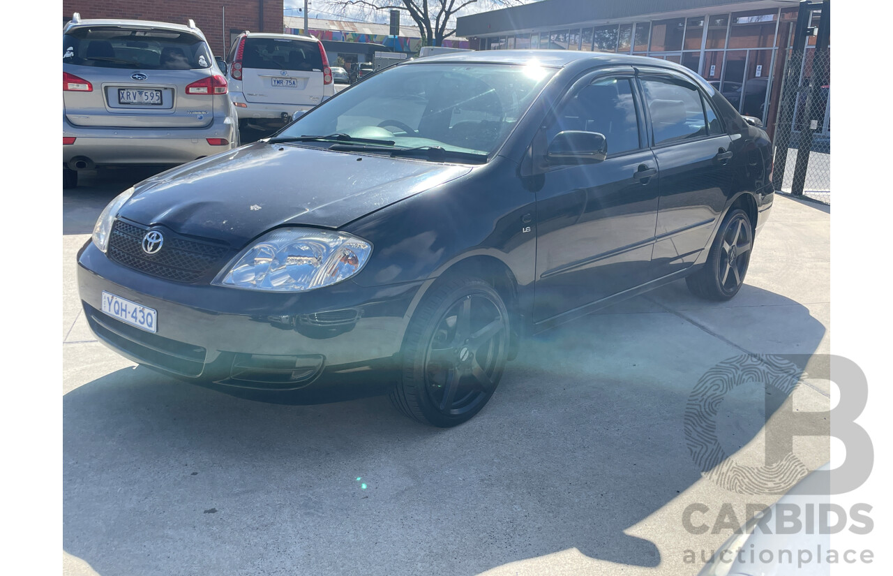2/2006 Toyota Corolla Ascent ZZE122R 4d Sedan Black 1.8L