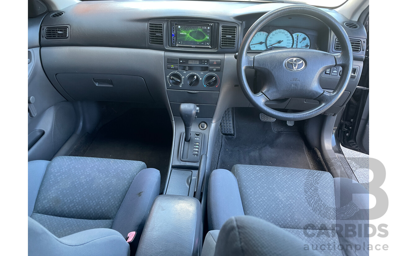 2/2006 Toyota Corolla Ascent ZZE122R 4d Sedan Black 1.8L