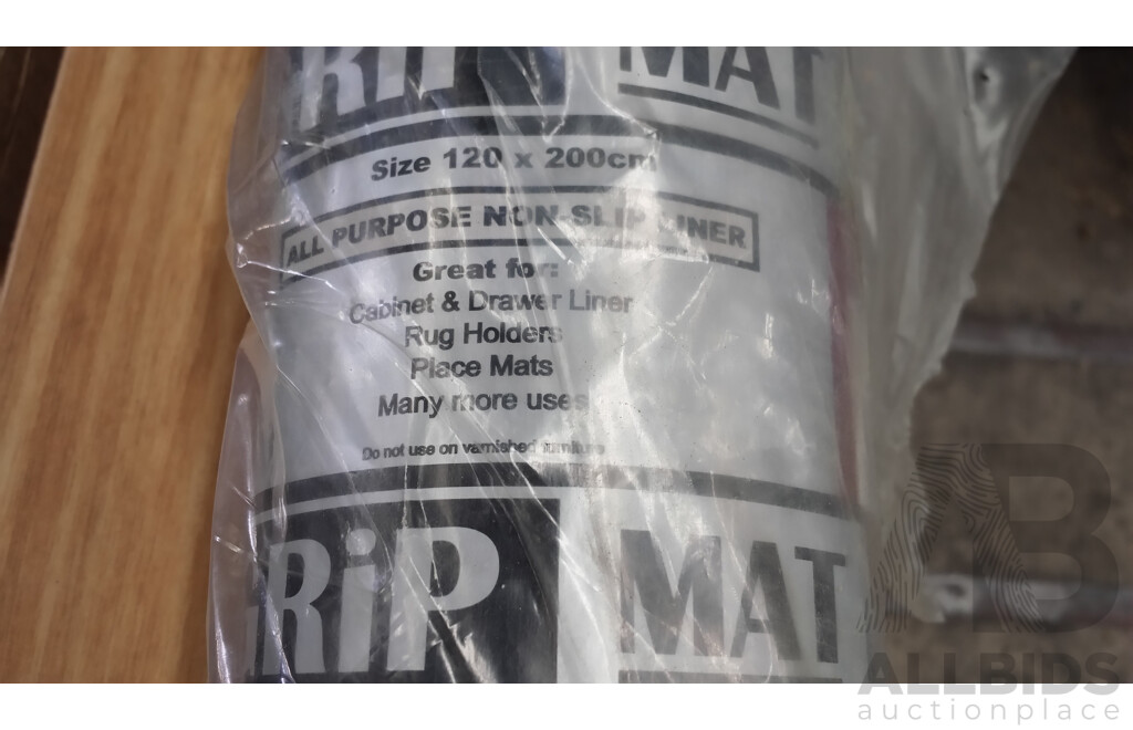 Laminae 12mm Laminate Flooring - Black Butt Finish  - 1.81 Square Meters and 1 X Roll of Grip Mat All Purpose Non Slip Liner - New