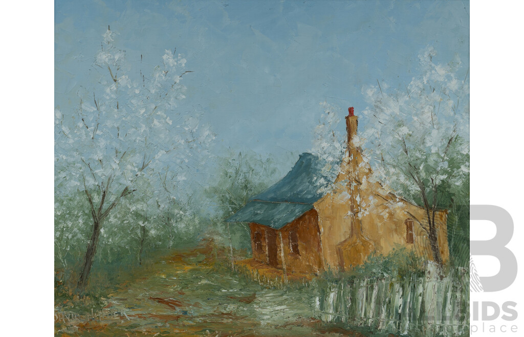 David NALDER (b.1932), 'The Orchard', Signed lower left., Oil on Canvas Board, 40x50cm