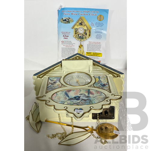 Bradford Exchange Fairy Wren Cuckoo Clock