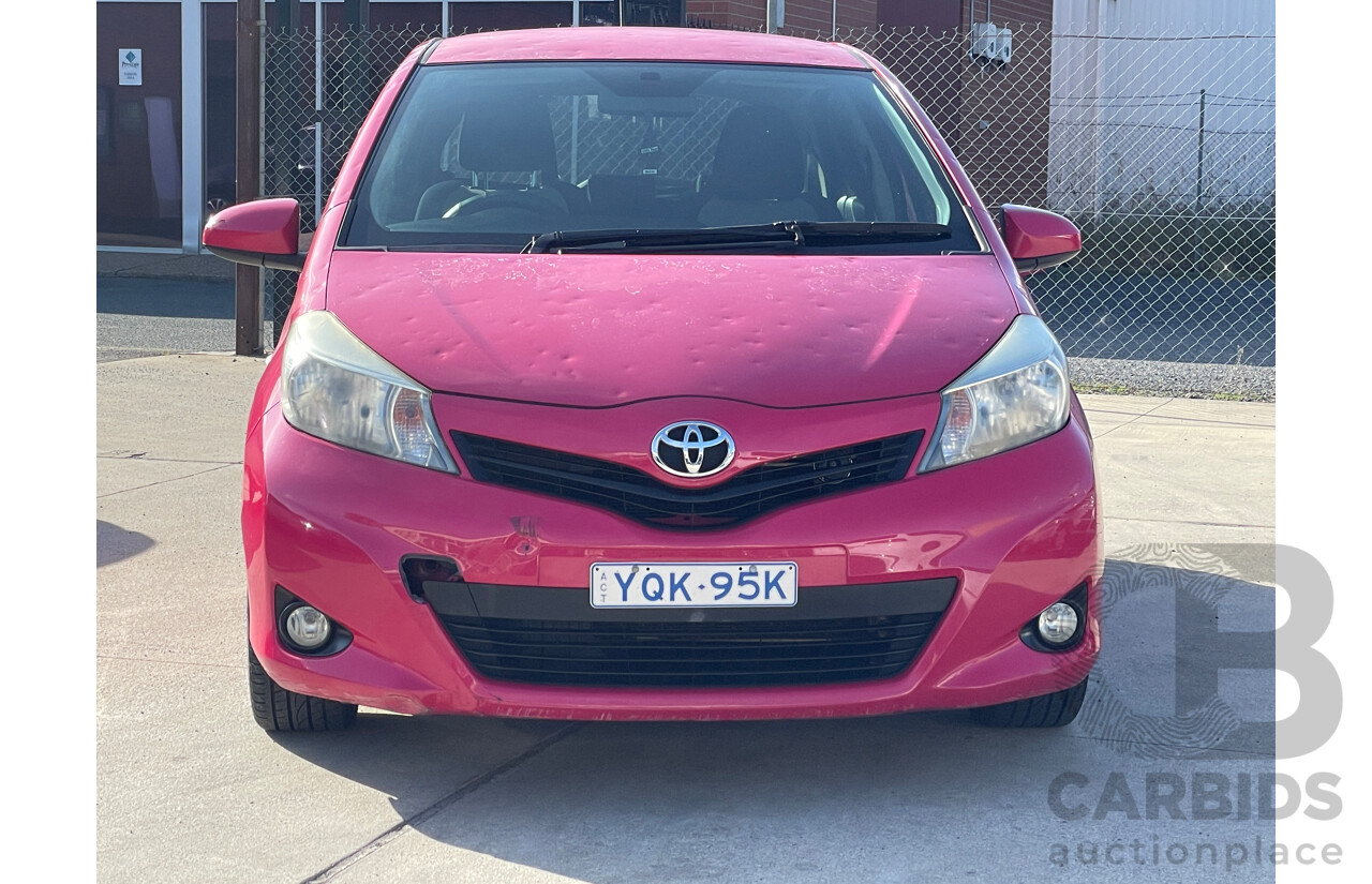 6/2012 Toyota Yaris YRX NCP131R 5d Hatchback Pink 1.5L