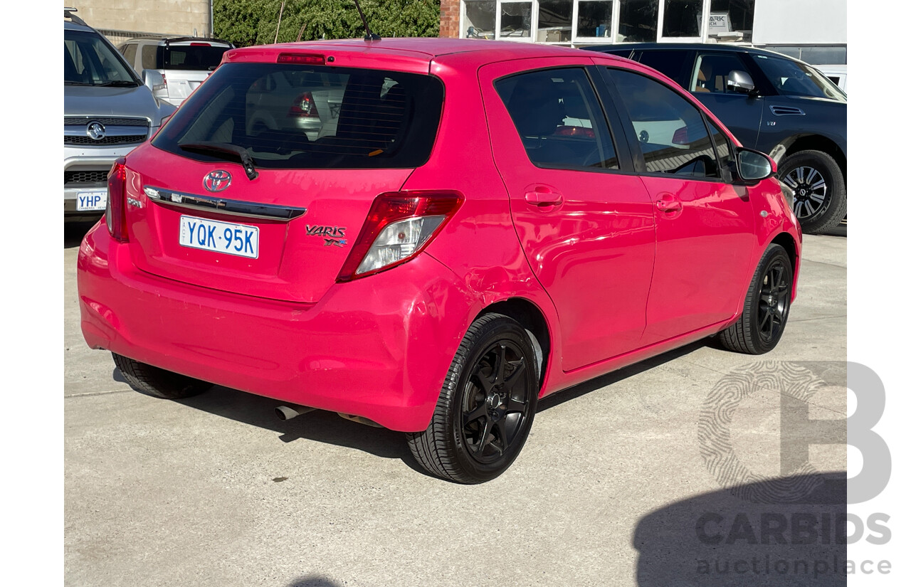 6/2012 Toyota Yaris YRX NCP131R 5d Hatchback Pink 1.5L