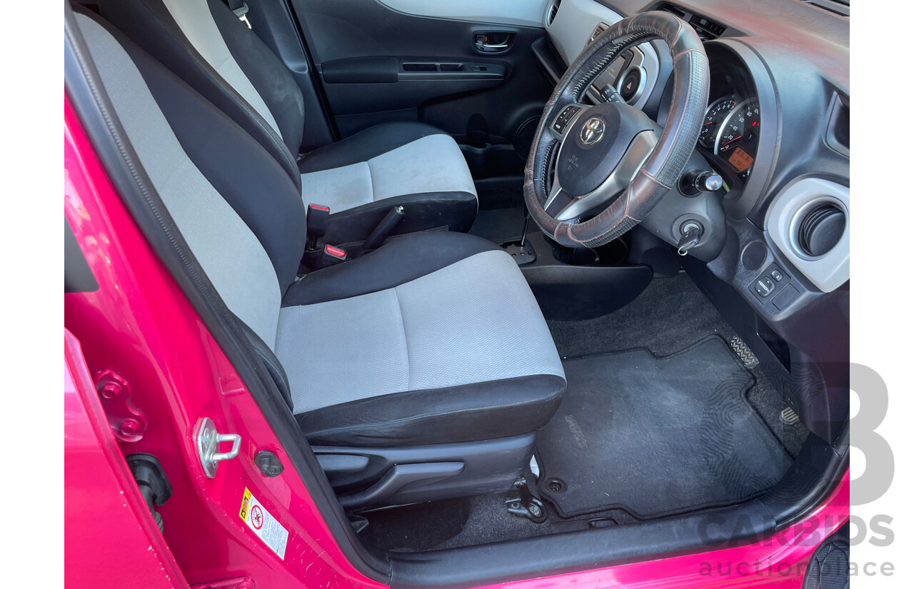 6/2012 Toyota Yaris YRX NCP131R 5d Hatchback Pink 1.5L