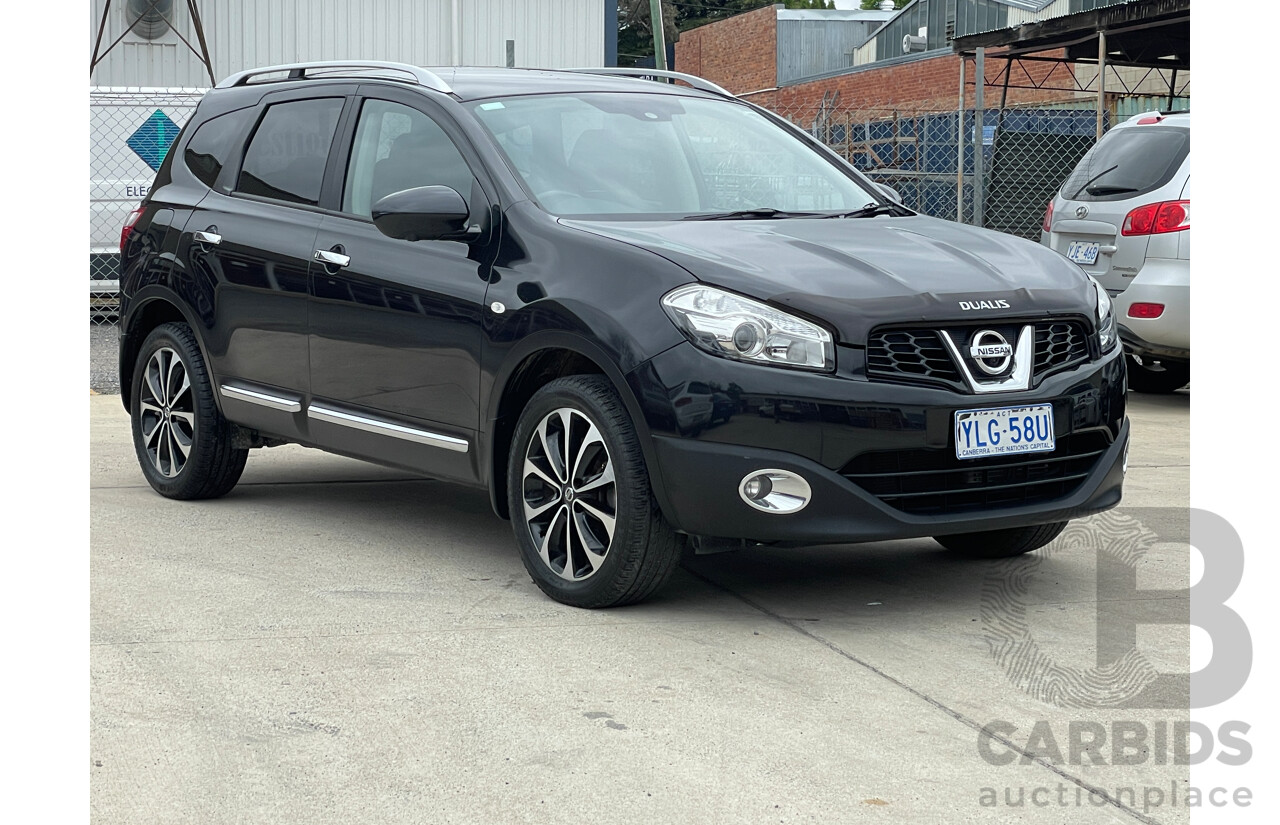 7/2013 Nissan Dualis +2 Ti-L (4x4) J10 MY13 4d Wagon Black 2.0L