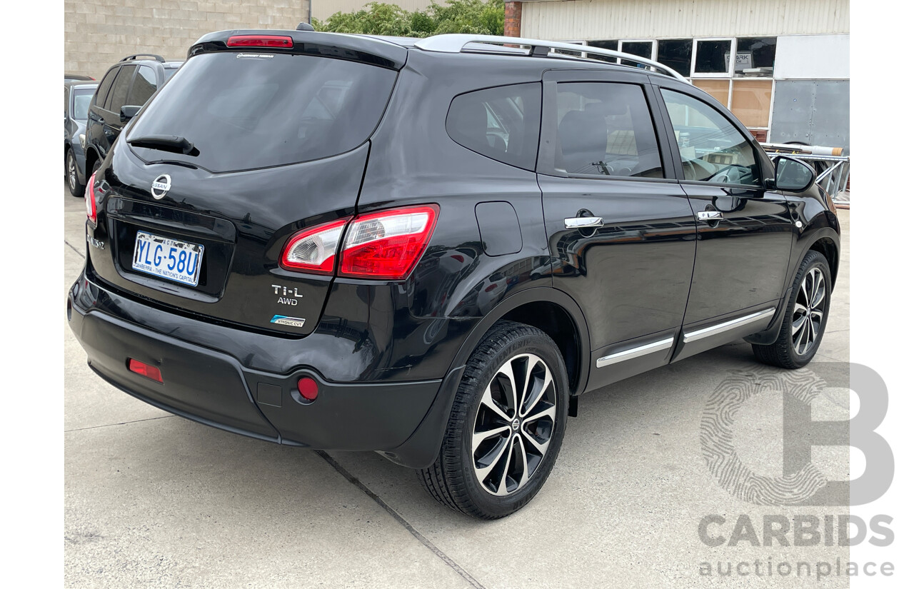 7/2013 Nissan Dualis +2 Ti-L (4x4) J10 MY13 4d Wagon Black 2.0L