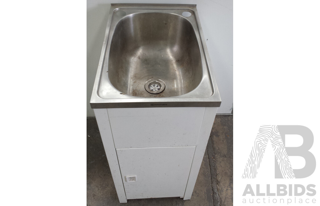 40 Litre Stainless Steel Single Bowl Laundry Sink With Cabinet