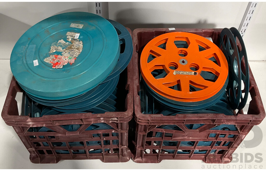 Large Quantity of Plastic Film Reels, One With Case