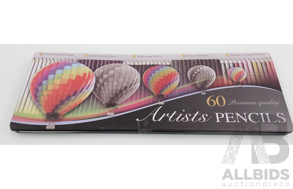 Premium Quality Artists Pencils - Set of 60 - New