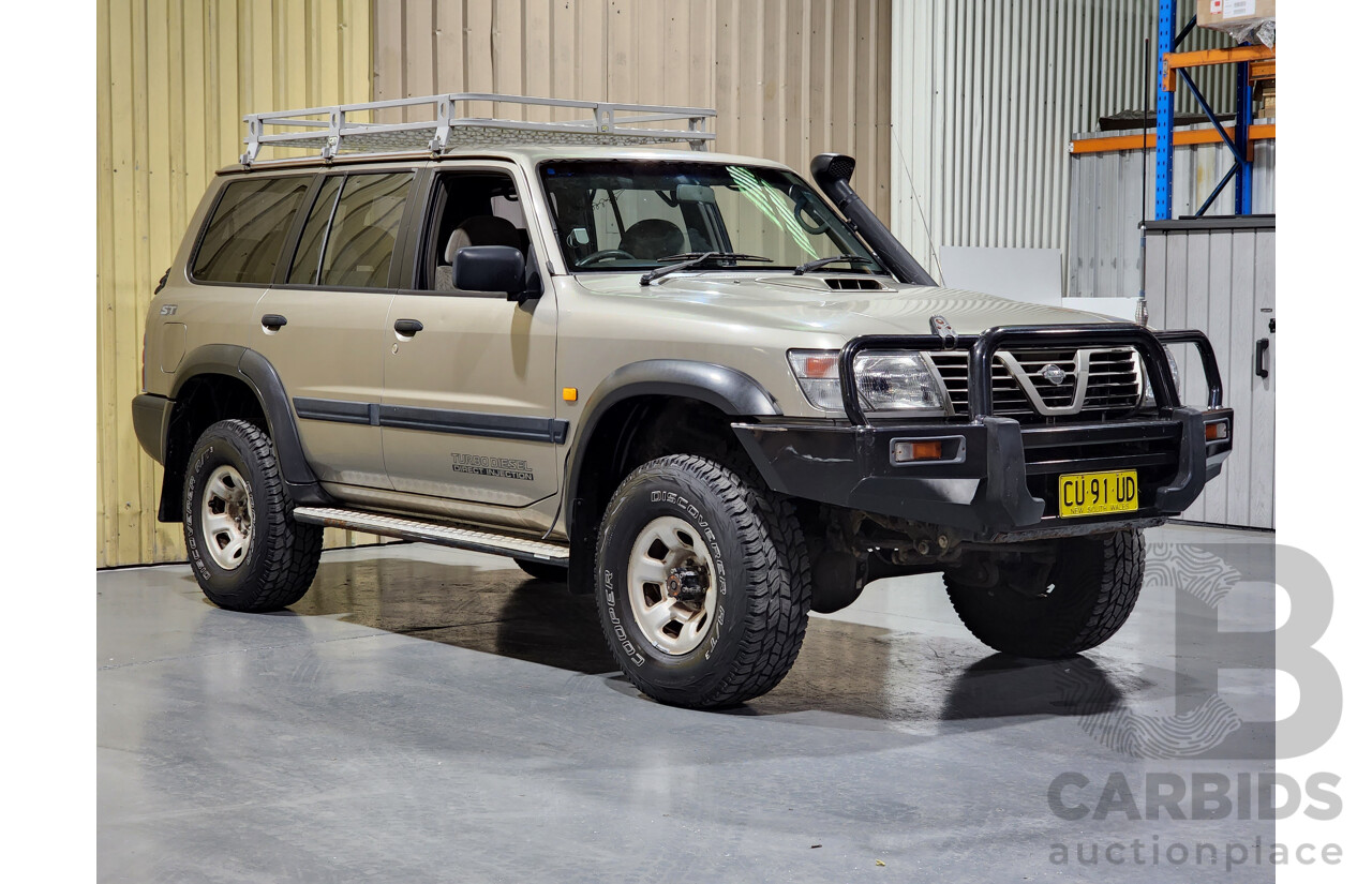 7/2001 Nissan Patrol ST (4x4) GU II 4d Wagon Gold 3.0L Turbo Diesel - 7 Seater