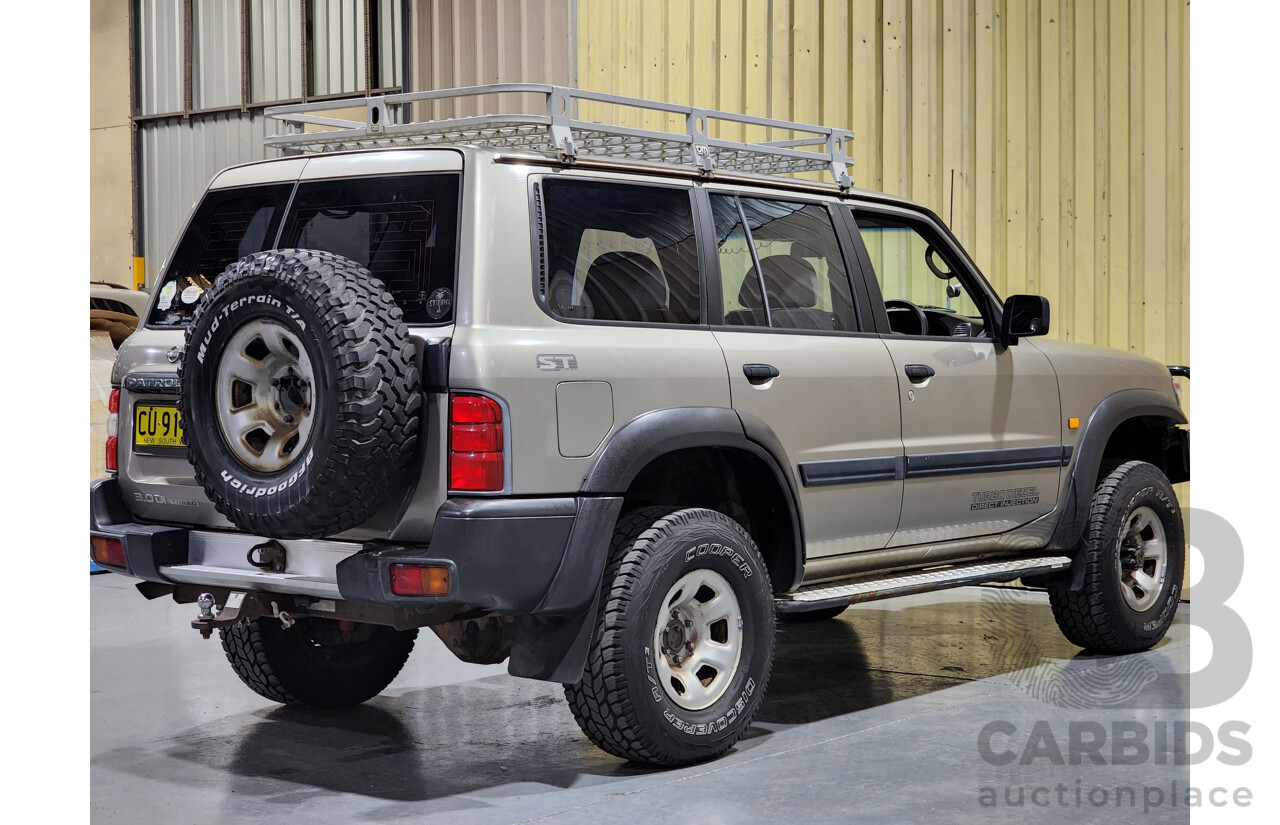 7/2001 Nissan Patrol ST (4x4) GU II 4d Wagon Gold 3.0L Turbo Diesel - 7 Seater