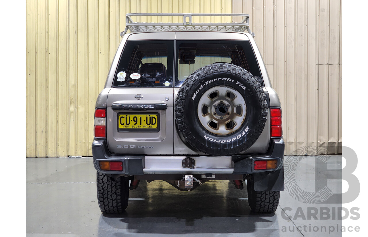 7/2001 Nissan Patrol ST (4x4) GU II 4d Wagon Gold 3.0L Turbo Diesel - 7 Seater