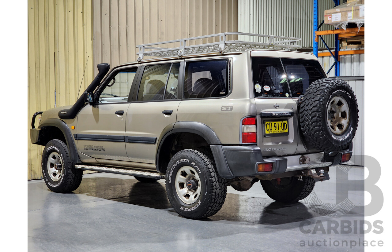 7/2001 Nissan Patrol ST (4x4) GU II 4d Wagon Gold 3.0L Turbo Diesel - 7 Seater