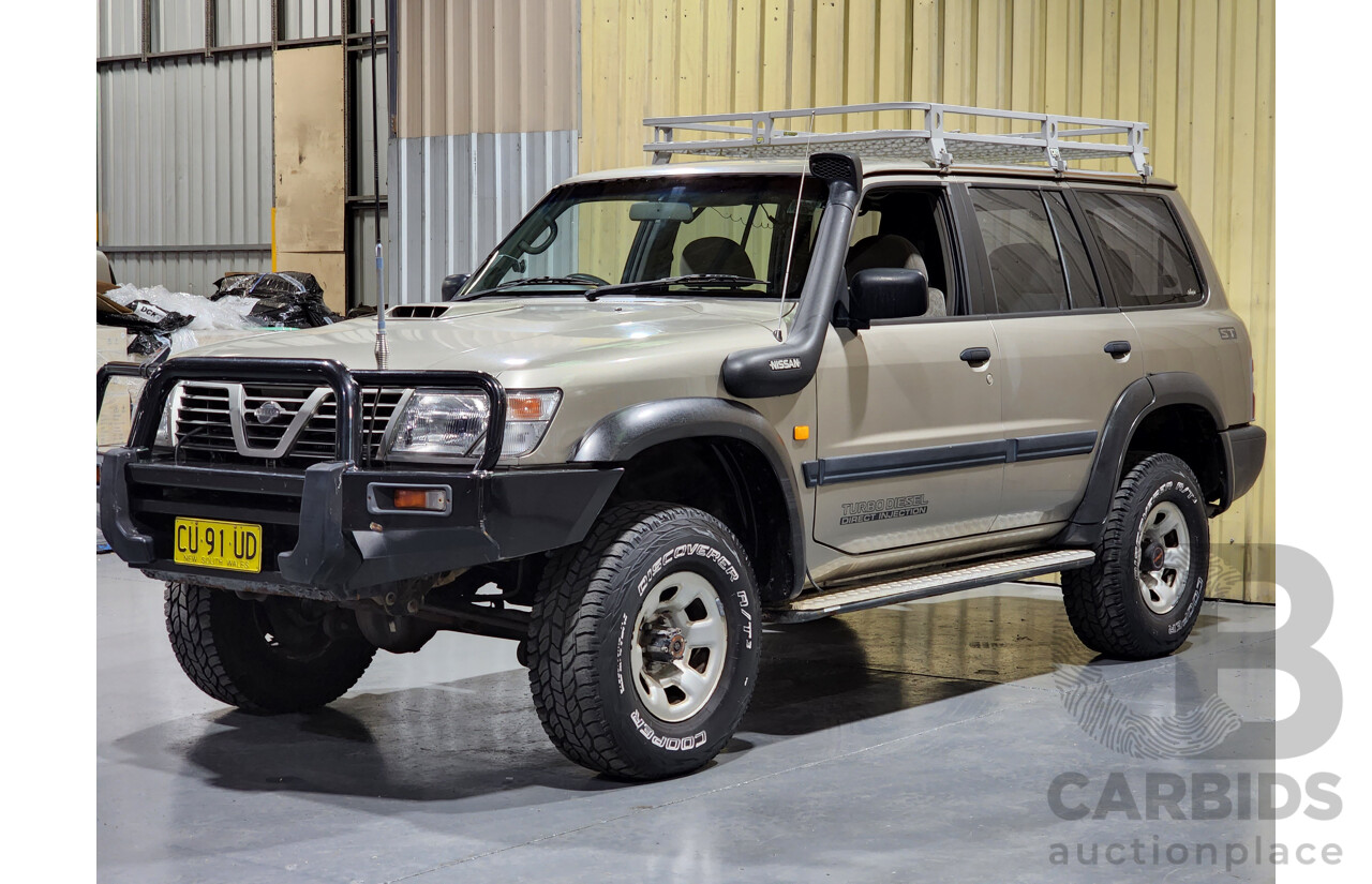 7/2001 Nissan Patrol ST (4x4) GU II 4d Wagon Gold 3.0L Turbo Diesel - 7 Seater