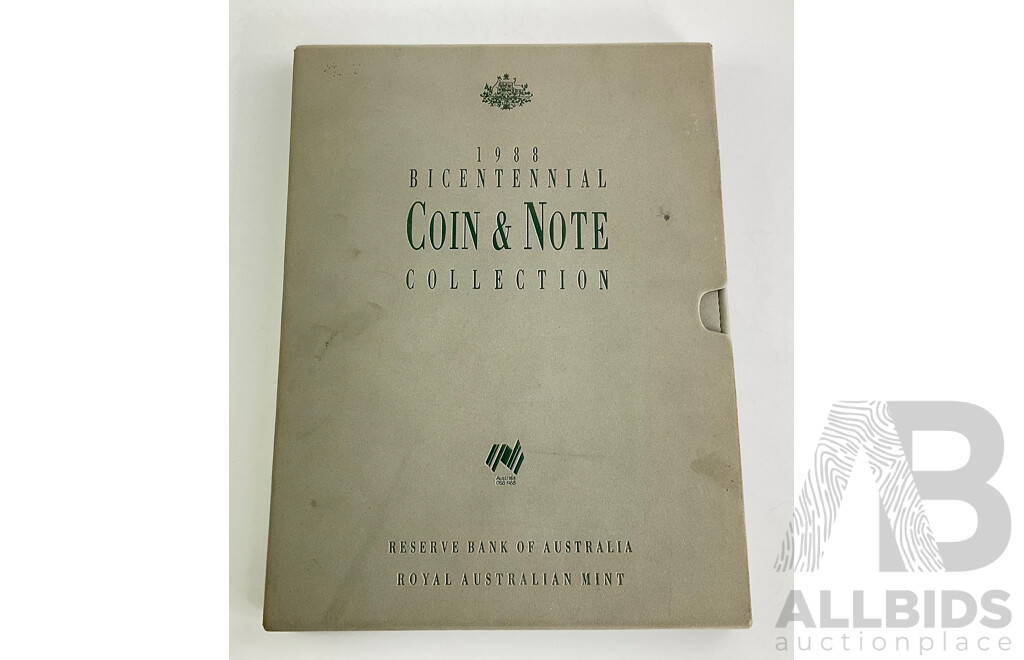 Australian 1988 Bicetennial Coin and Note Collection Folder