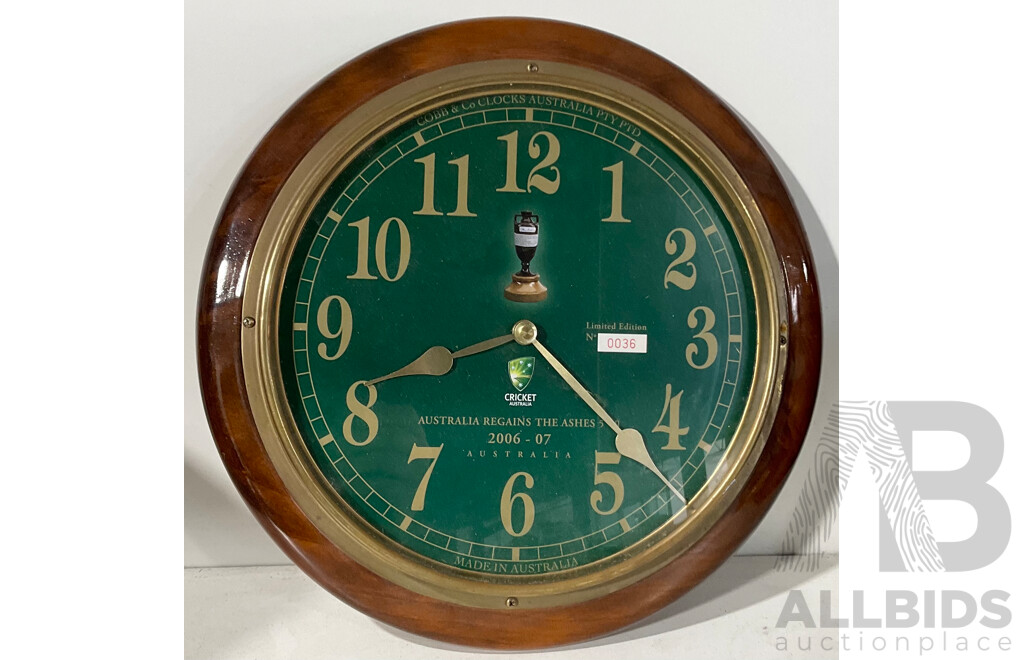 Australia Regains the Ashes Limited Edition Wall Clock
