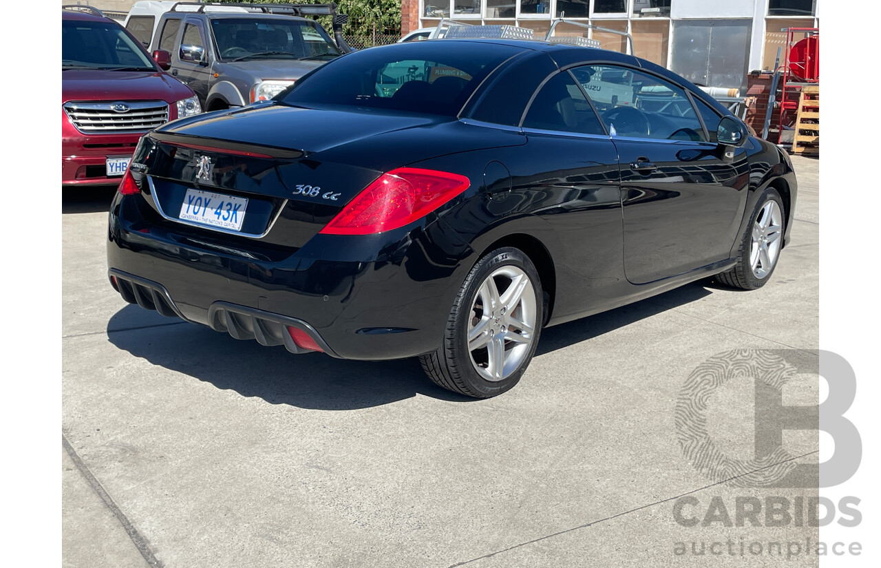 9/2009 Peugeot 308 CC  2d Cabriolet Black 1.6L