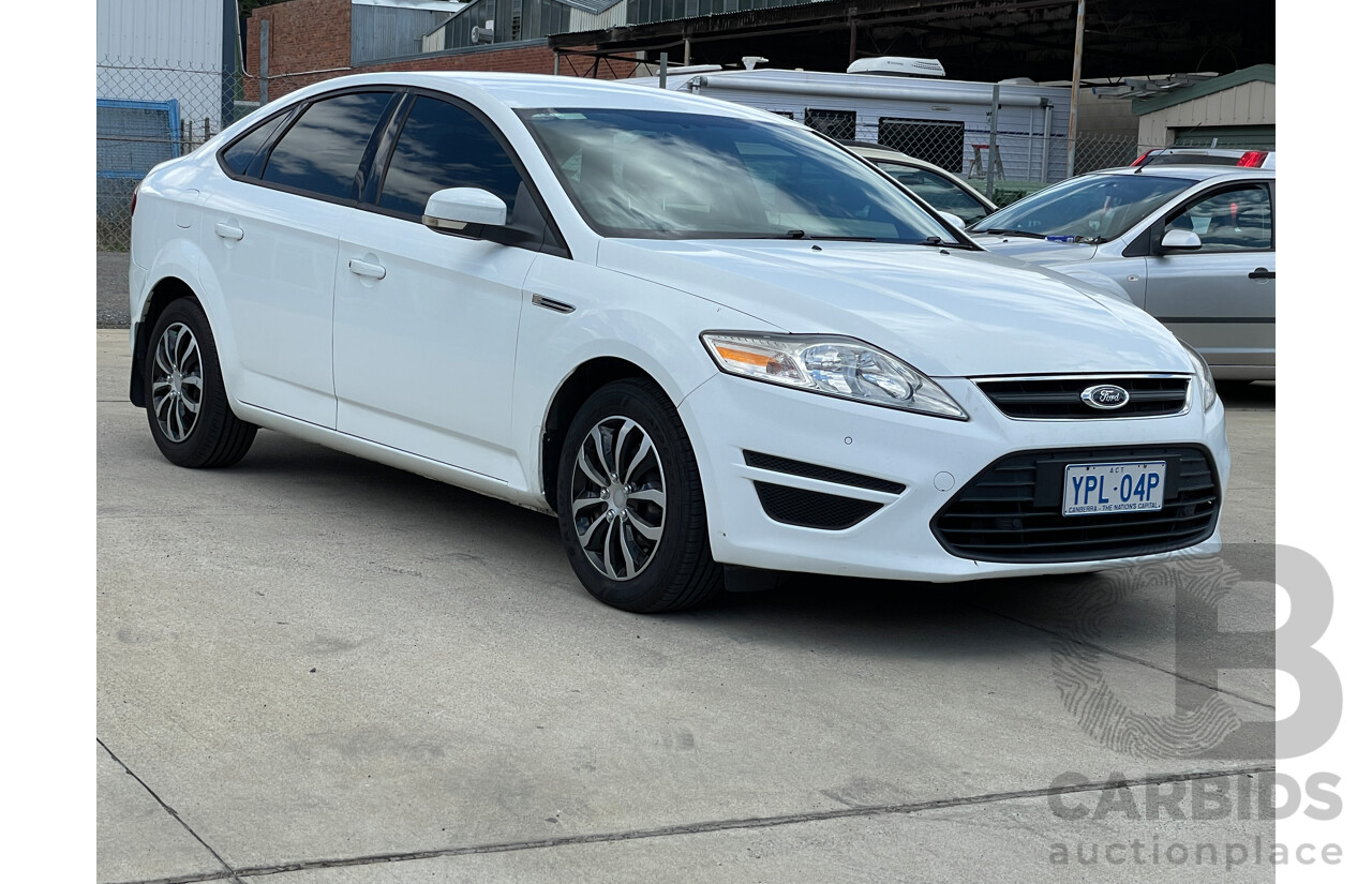 2/2014 Ford Mondeo LX TDCi MC 5d Hatchback White 2.0L