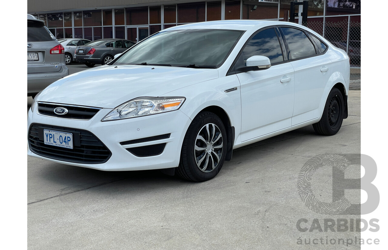 2/2014 Ford Mondeo LX TDCi MC 5d Hatchback White 2.0L