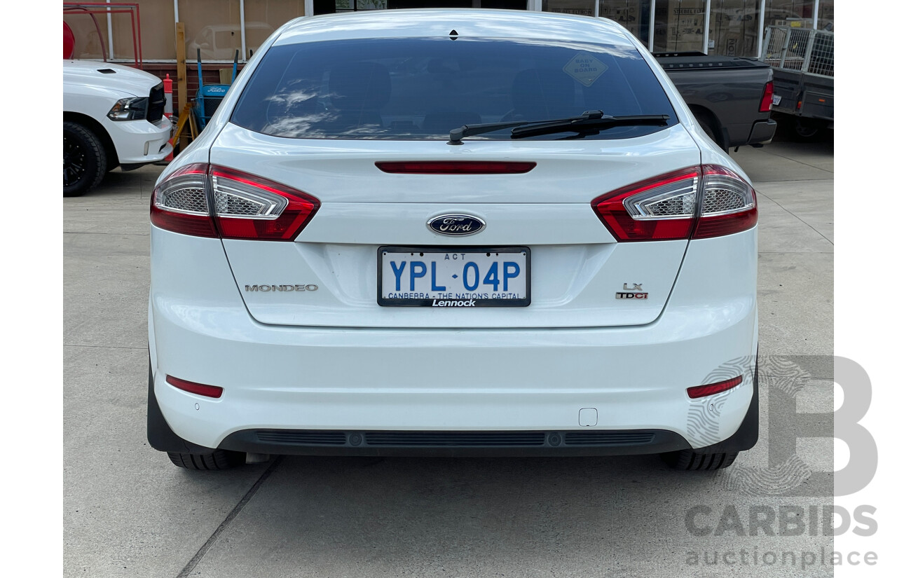 2/2014 Ford Mondeo LX TDCi MC 5d Hatchback White 2.0L