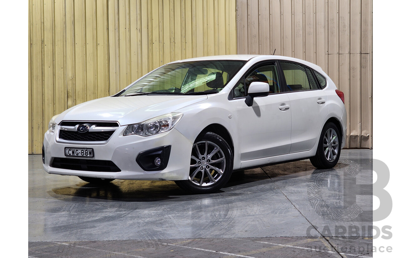 11/2014 Subaru Impreza 2.0i (AWD) MY14 4d Sedan White 2.0L