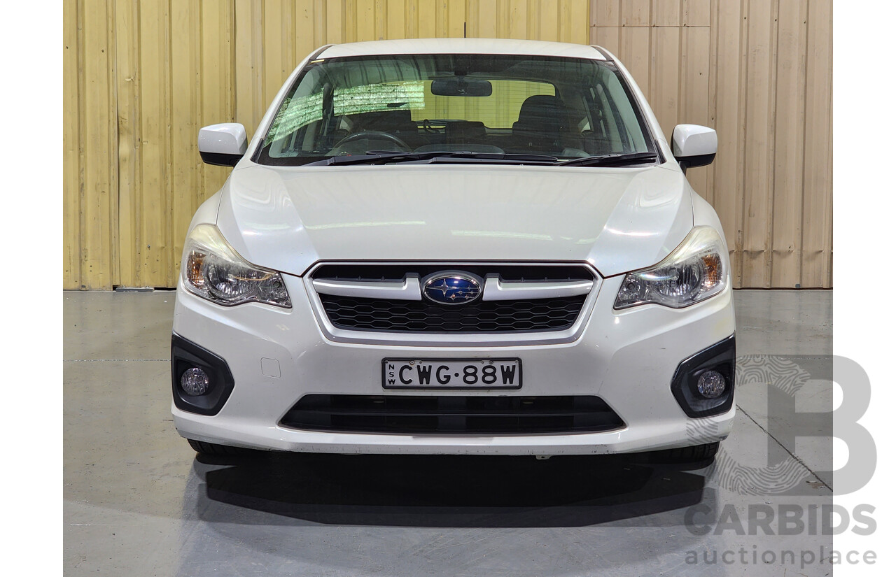 11/2014 Subaru Impreza 2.0i (AWD) MY14 4d Sedan White 2.0L