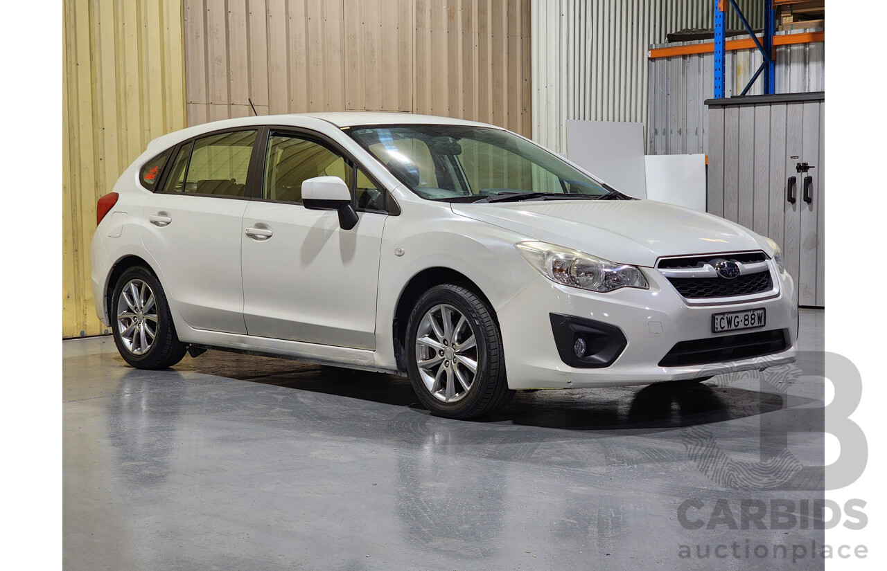 11/2014 Subaru Impreza 2.0i (AWD) MY14 4d Sedan White 2.0L