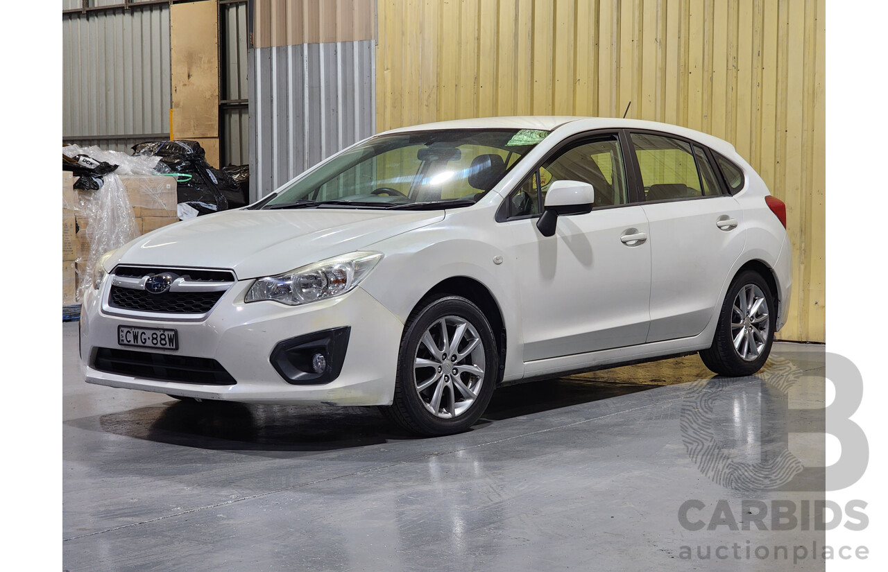 11/2014 Subaru Impreza 2.0i (AWD) MY14 4d Sedan White 2.0L