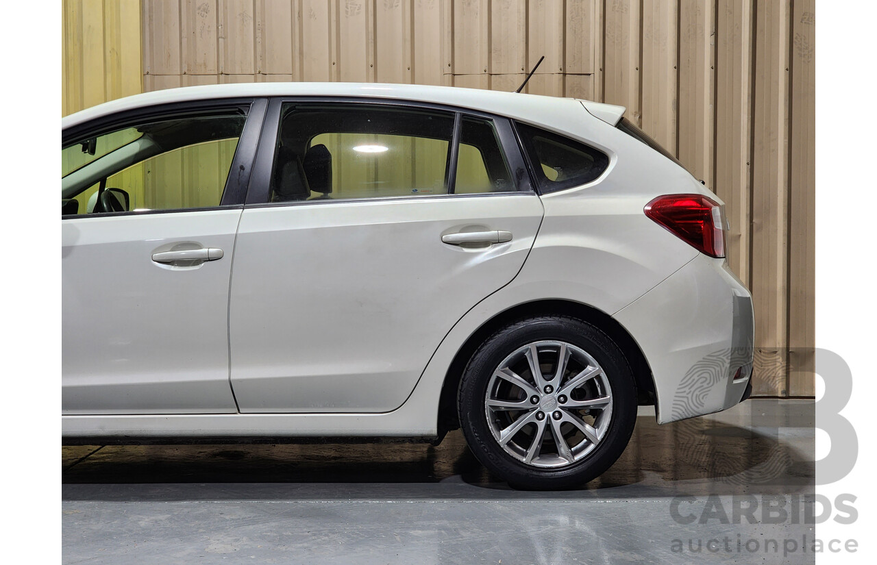 11/2014 Subaru Impreza 2.0i (AWD) MY14 4d Sedan White 2.0L