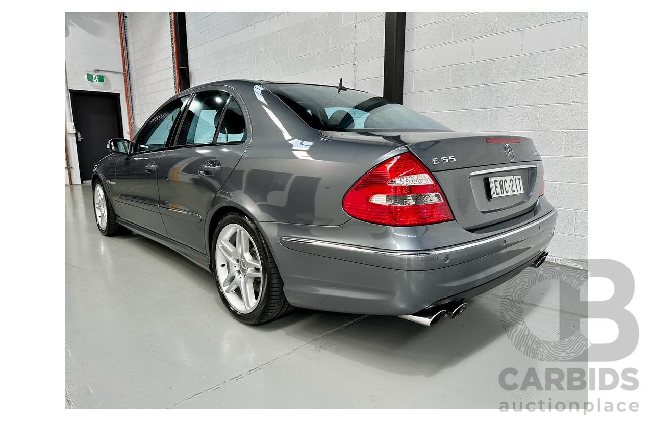 7/2005 Mercedes-Benz E55 AMG W211 4d Sedan Tenorite Grey 5.4L Supercharged V8