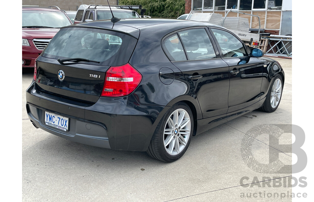 7/2008 Bmw 1 18i E87 MY07 UPGRADE 5d Hatchback Black 2.0L