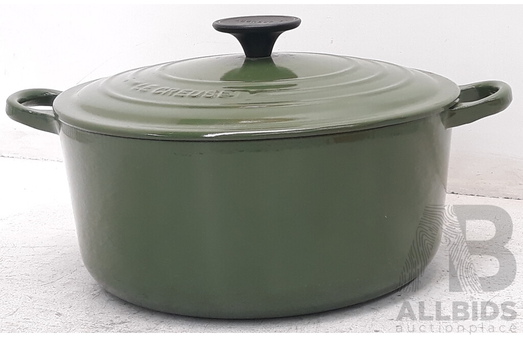 Green Le Creuset Casserole Dish