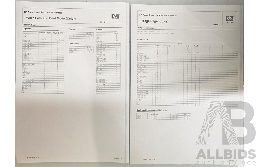 HP (CP4025) LaserJet Colour Printer