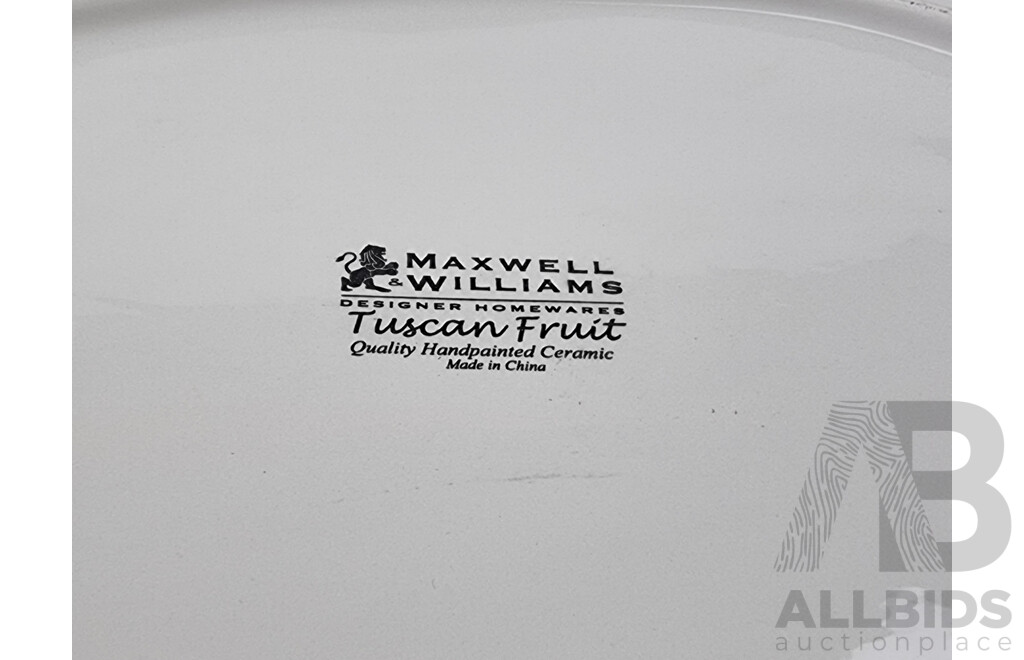 Collection of Maxwell Williams 'Tuscan Fruit' Ceramic Homewares - Includes Bread Bin and 2 X Platters